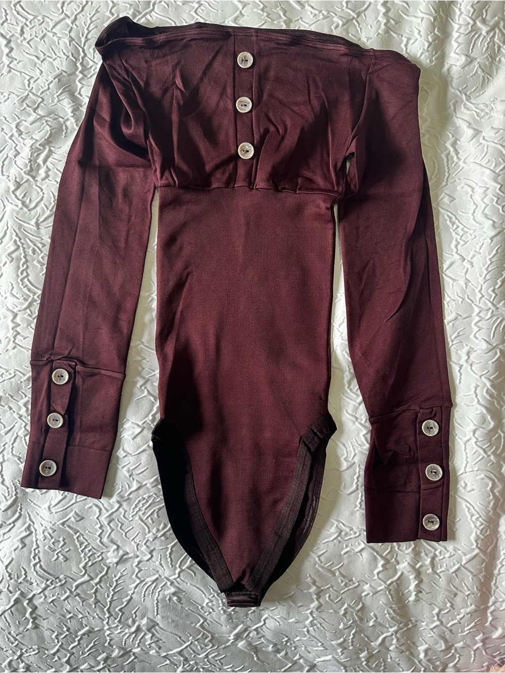 Women's Body Shaper Colombian Bodysuit Top - Burgundy